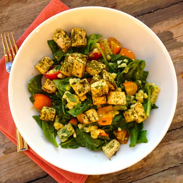 Pesto Roasted Tofu Eating Made Easy