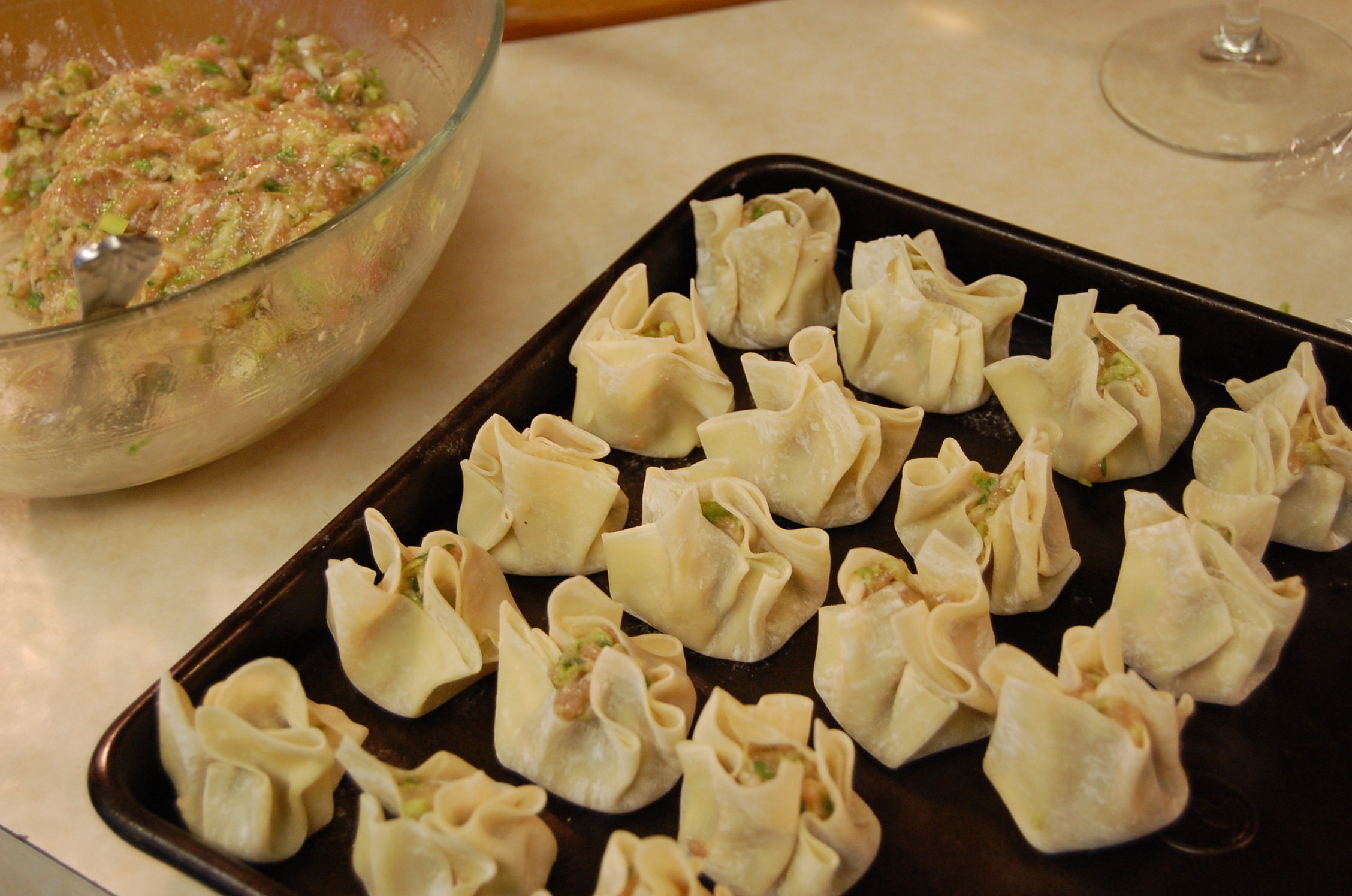 Potstickers/Steamed Dumplings Eating In Dallas