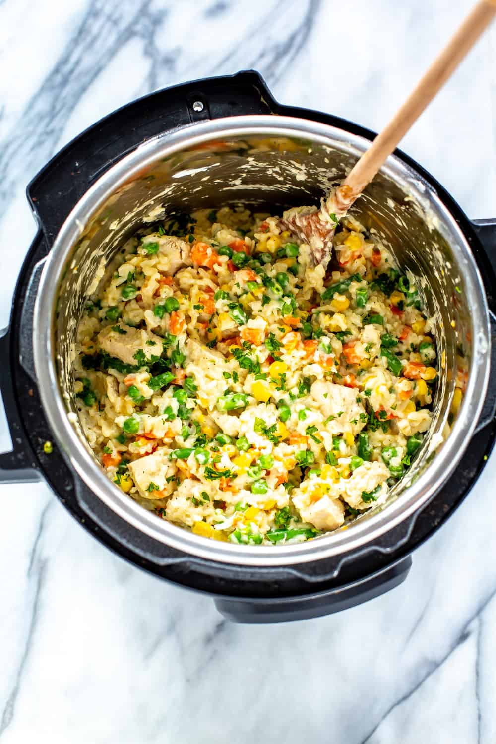 Creamiest Instant Pot Chicken and Rice Eating Instantly
