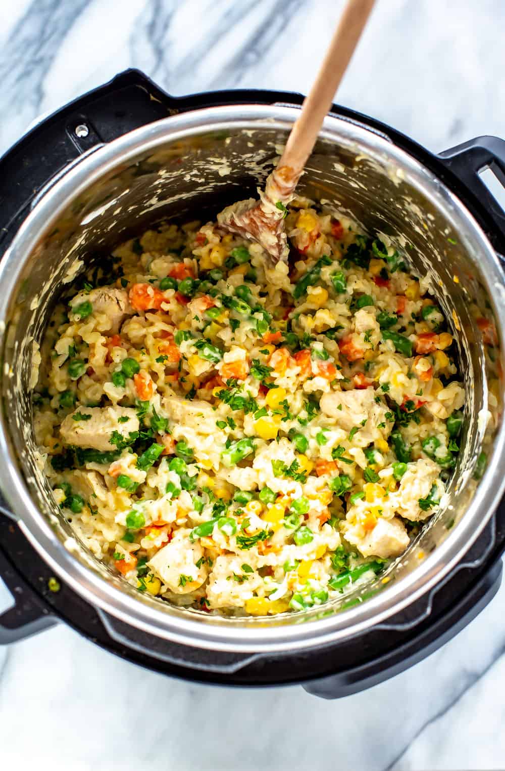 Creamiest Instant Pot Chicken and Rice Eating Instantly