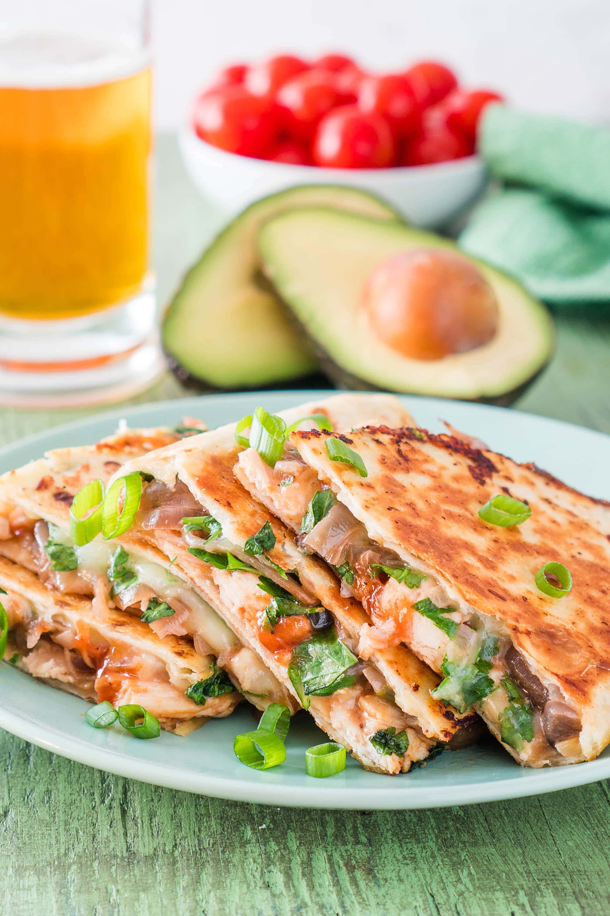BBQ Chicken Quesadilla with Leftover Chicken Eating Richly