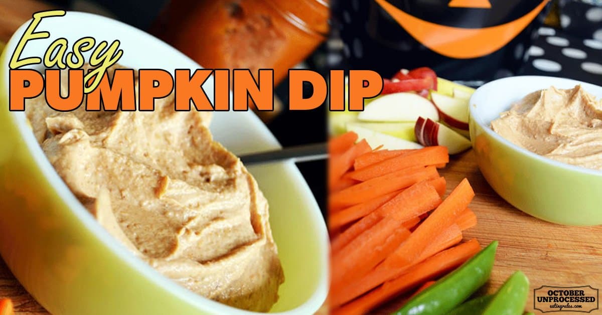 Easy Pumpkin Dip with Veggies Eating Rules