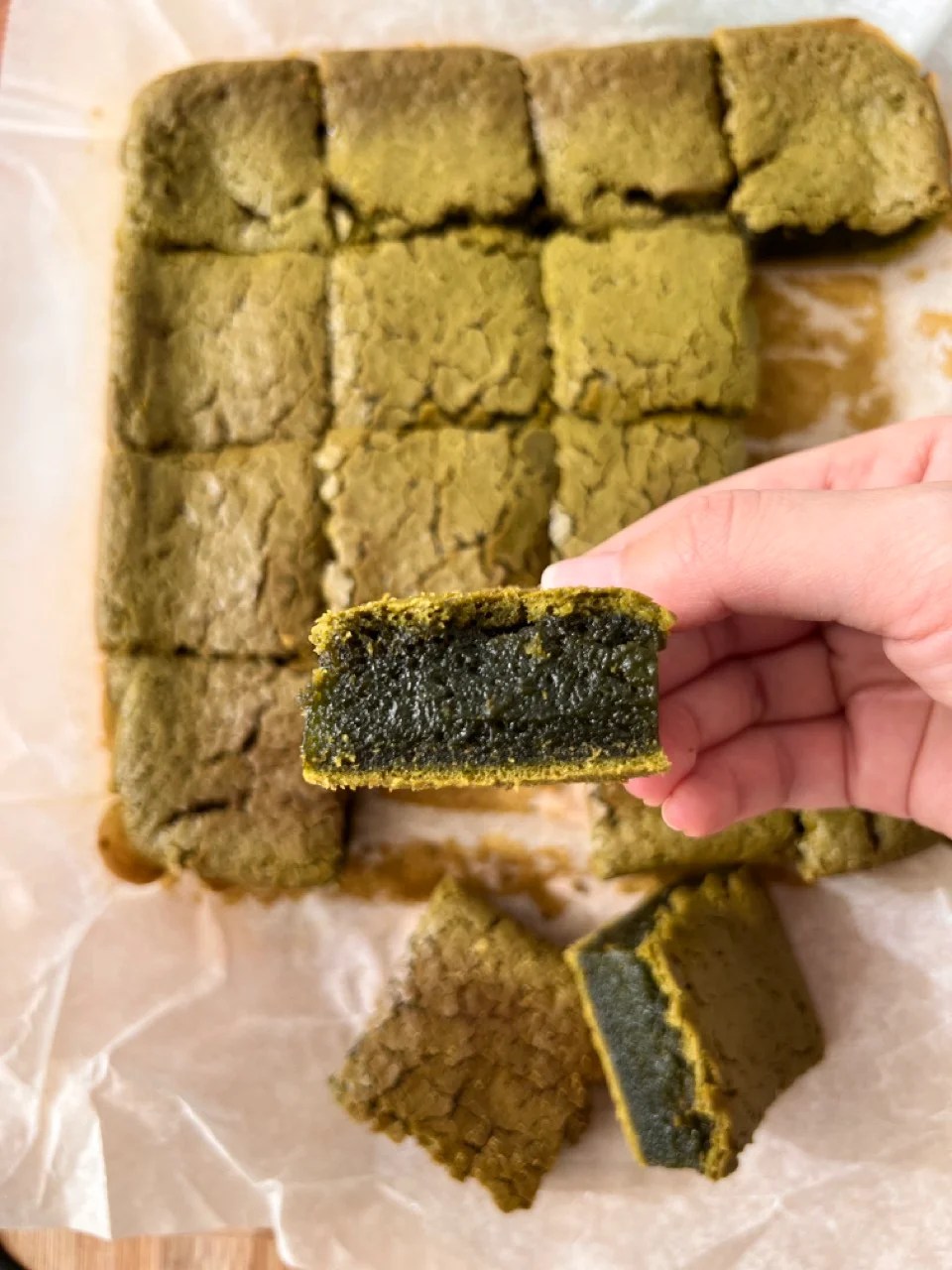 Easiest Matcha Mochi Brownie Recipe EATING with Kirby