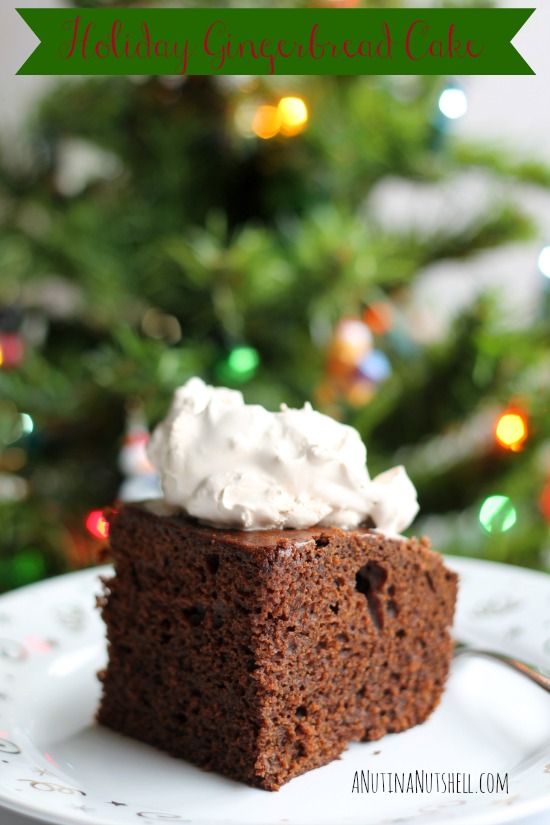 Holiday Gingerbread Cake with Splenda on plate