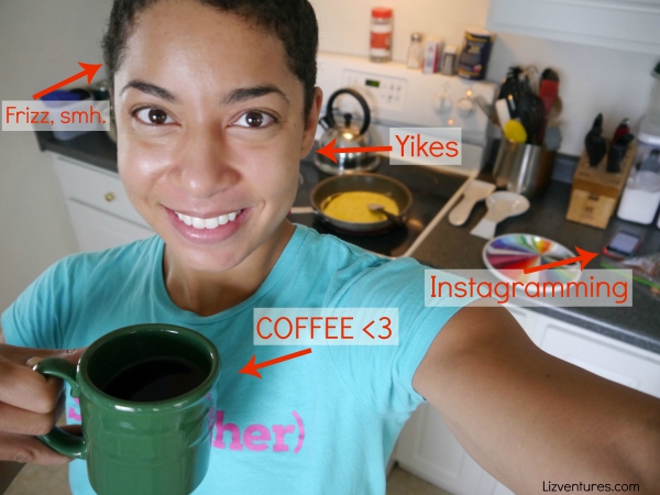 Morning routine selfie