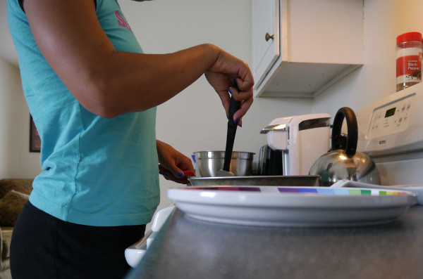 Morning routine cooking
