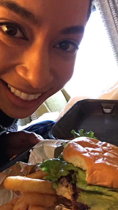 Pre-show burger