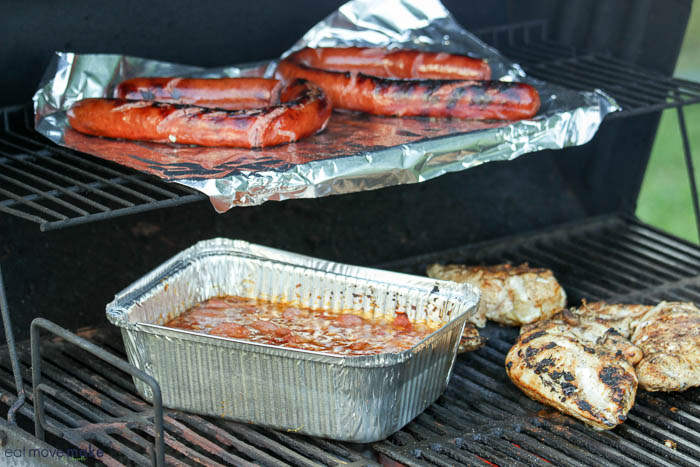 baked beans on a grill