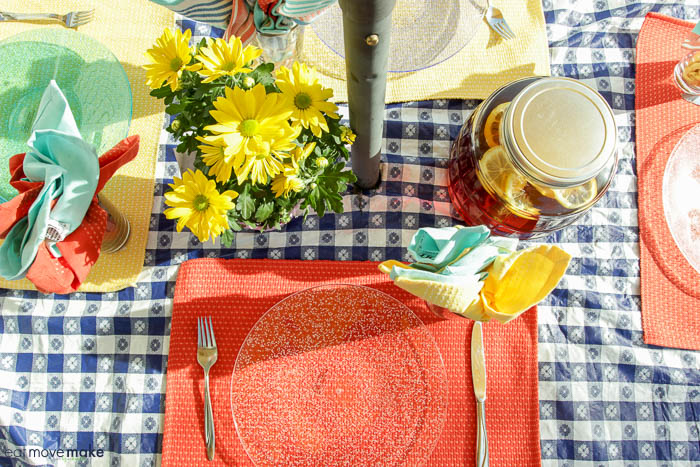 a place setting on a table