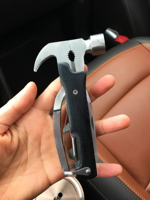 Car organization tips - hammer multitool