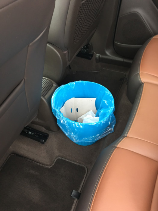 Car organization tips - trash can