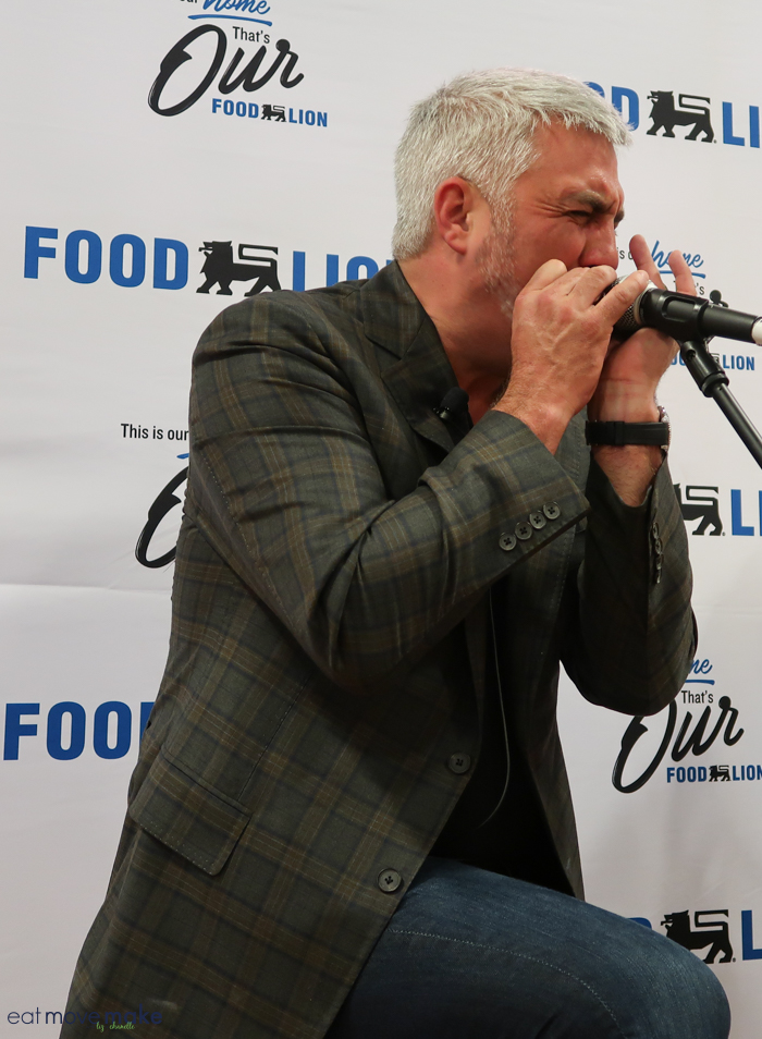 A man playing a harmonica