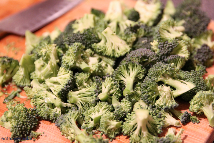 chopped broccoli crown