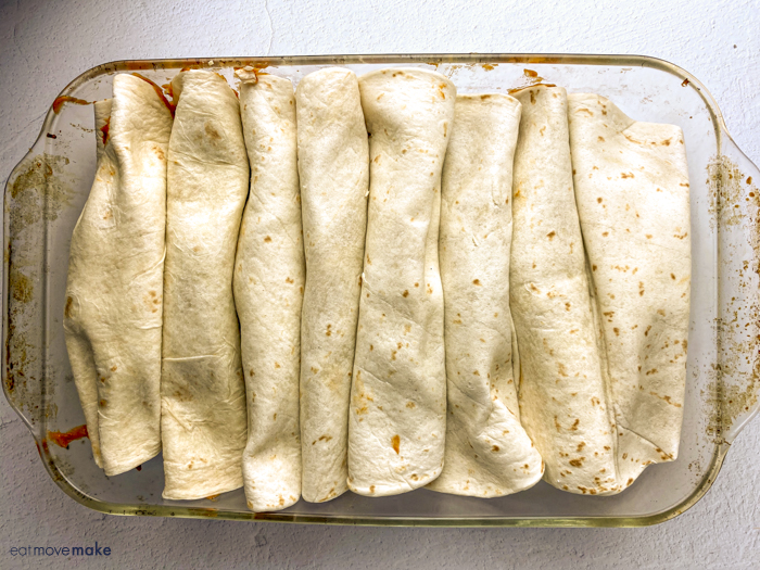 enchiladas in dish