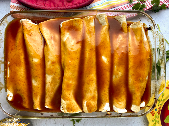 enchiladas with sauce