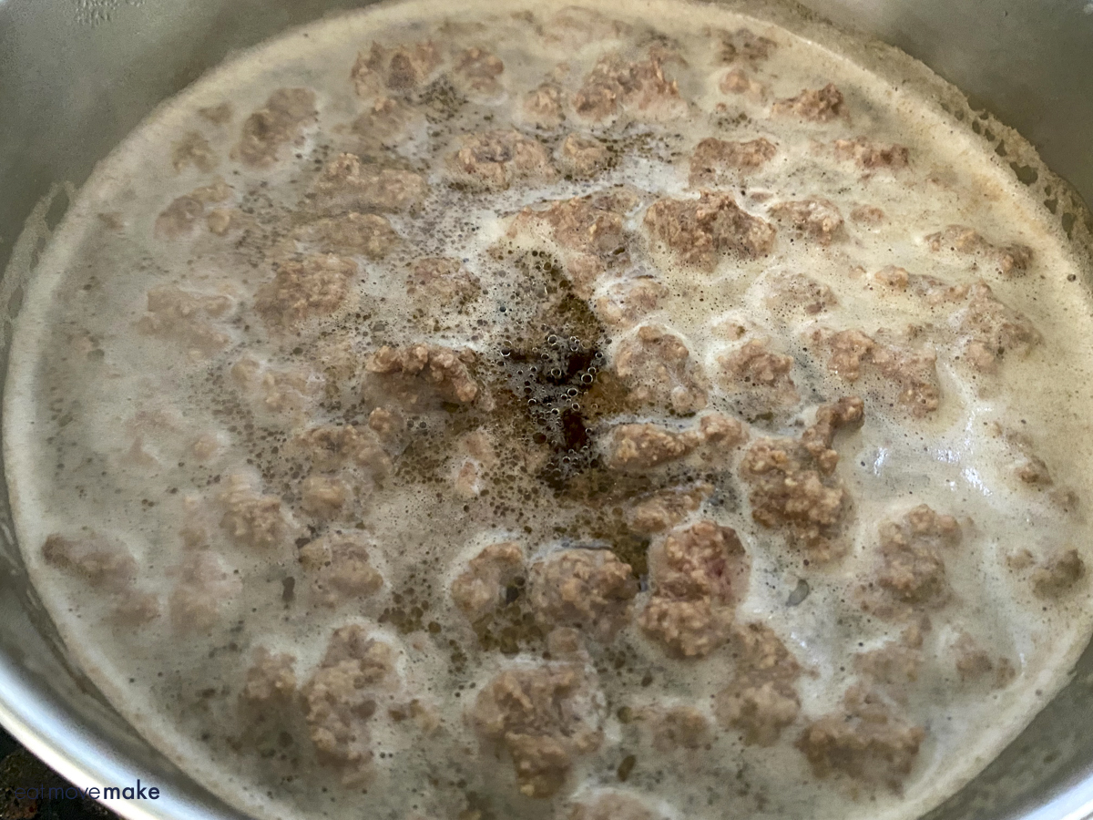 boiling hamburger meat