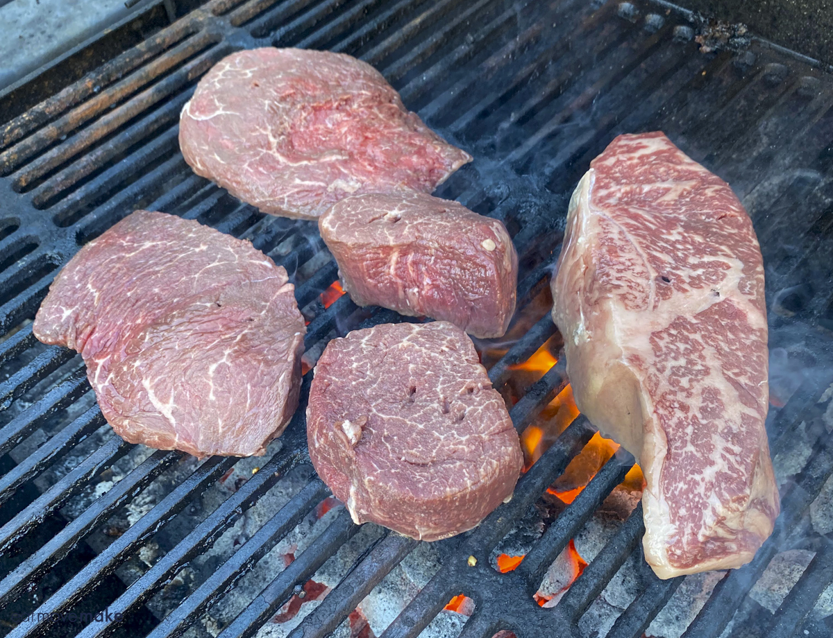 SRF steaks on grill