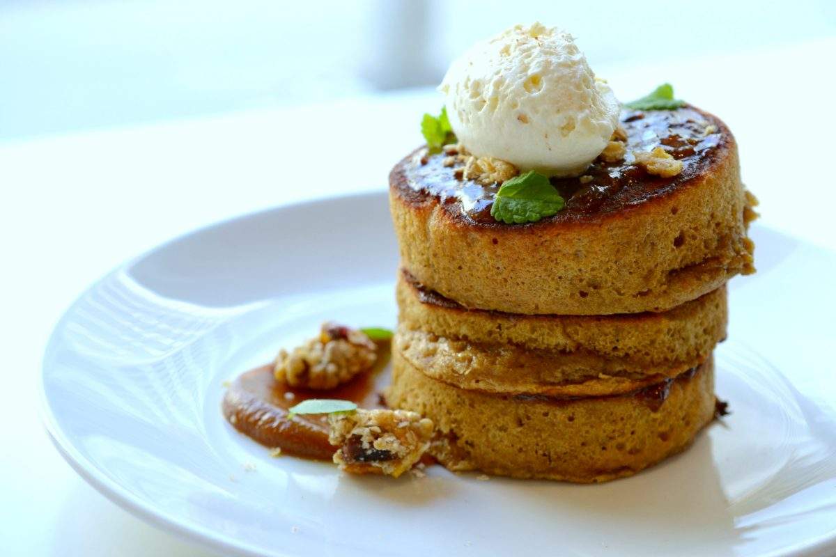 Yellow Door Bistro's date square pancakes Eat North