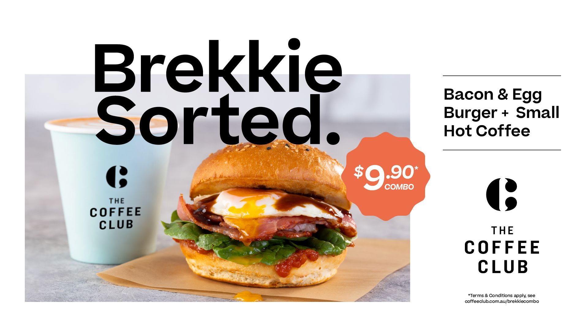 The Better Bacon & Egg Burger + coffee combo