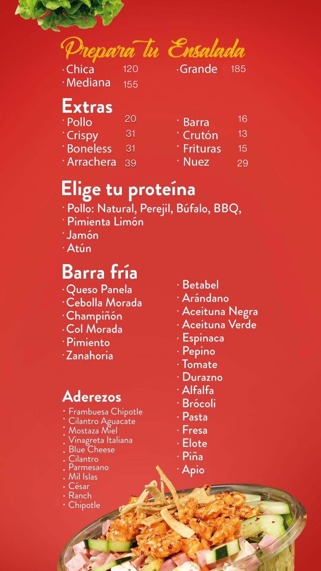 EAT SALAD MENU QR HERMOSILLO