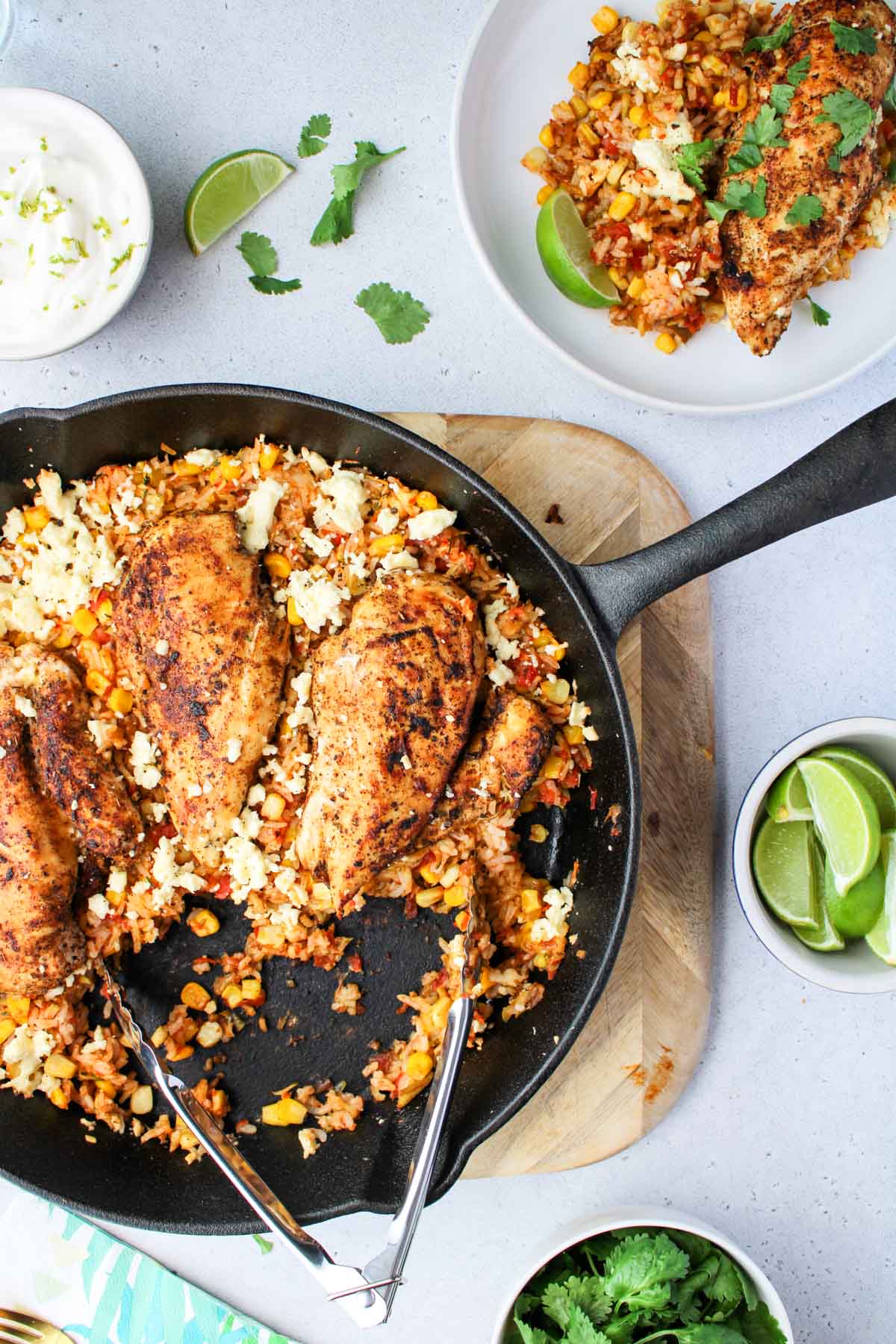 Easy Cast Iron Skillet Chicken and Rice Eats by April