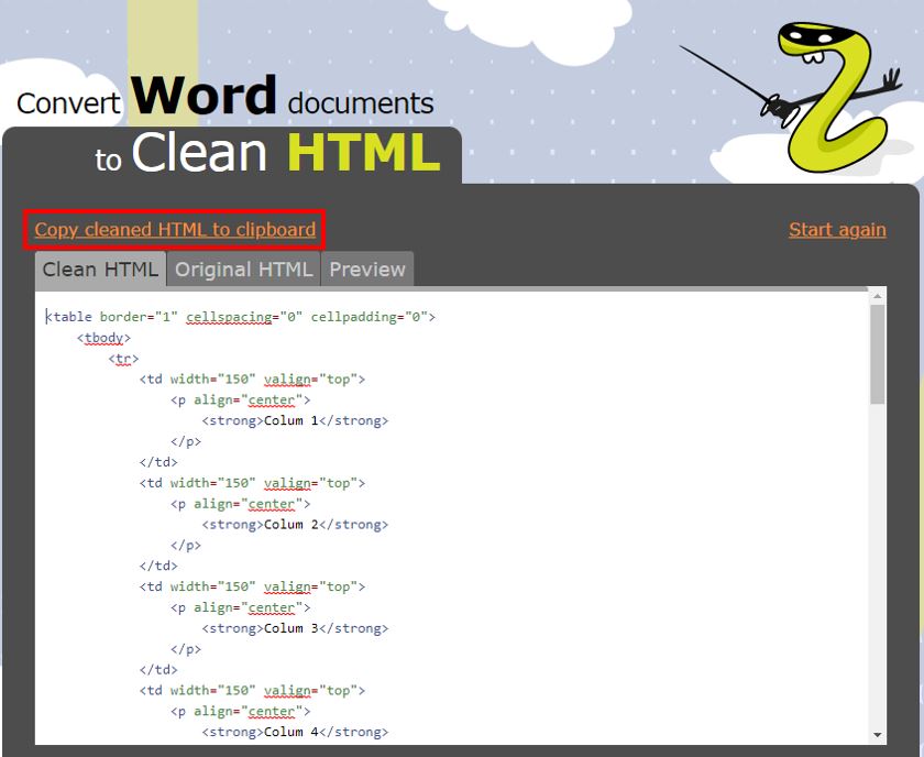 Blackboard Ultra Convert and import a Microsoft Word table as HTML E