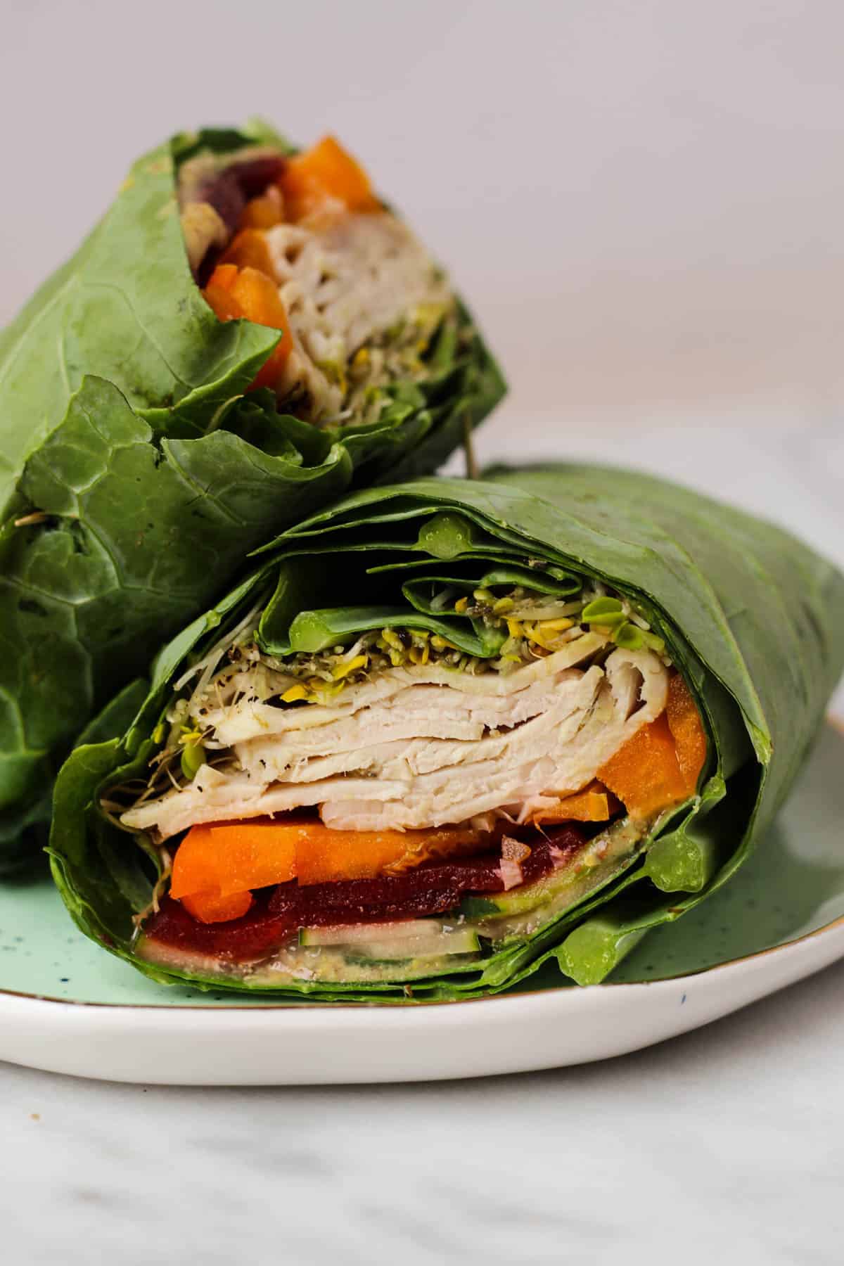 Whole30 Turkey Collard Wraps Eat the Gains