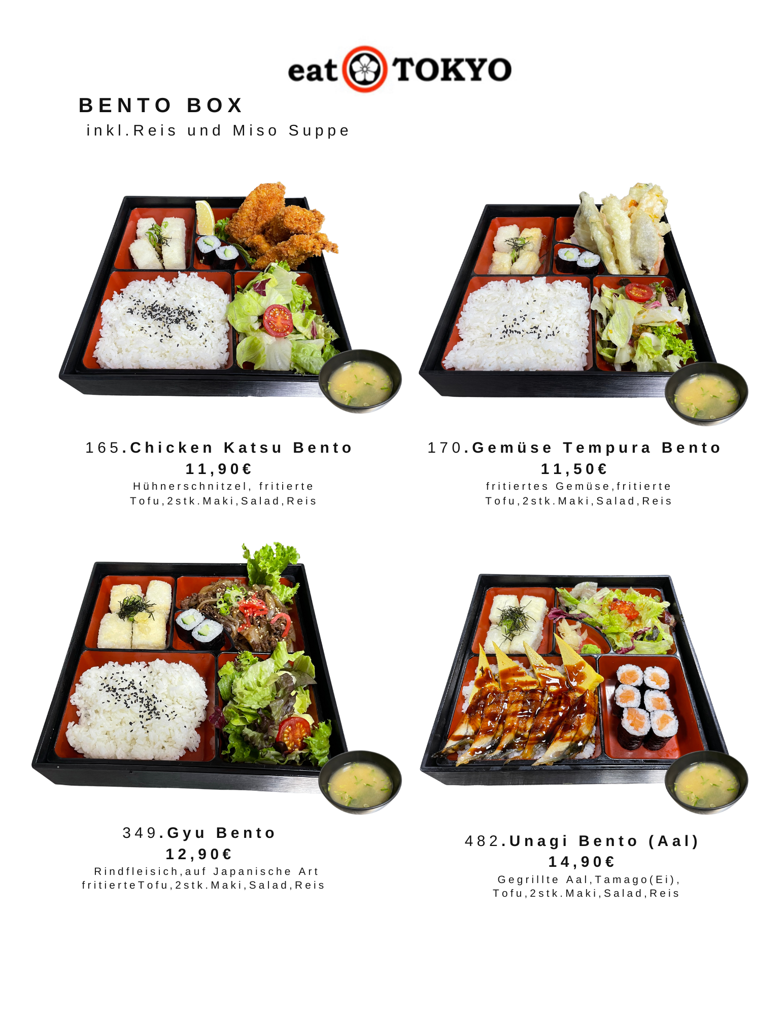 Menu Restaurant eatTOKYO