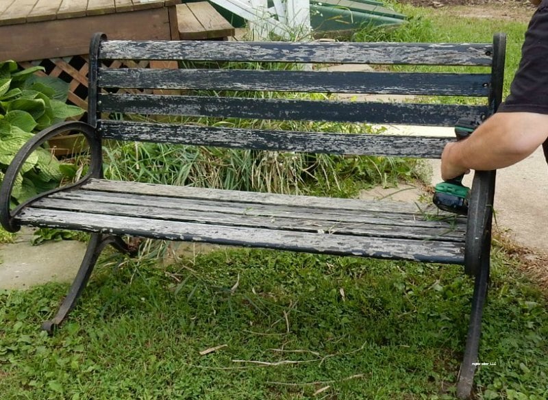 How To Restore A Wooden Garden Bench How to Repair an Old Wobbly Bench Eat Travel Life