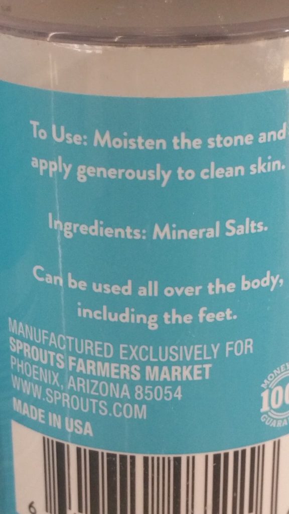 Mineral Salts Deodorant Product Review Come adventure with me.