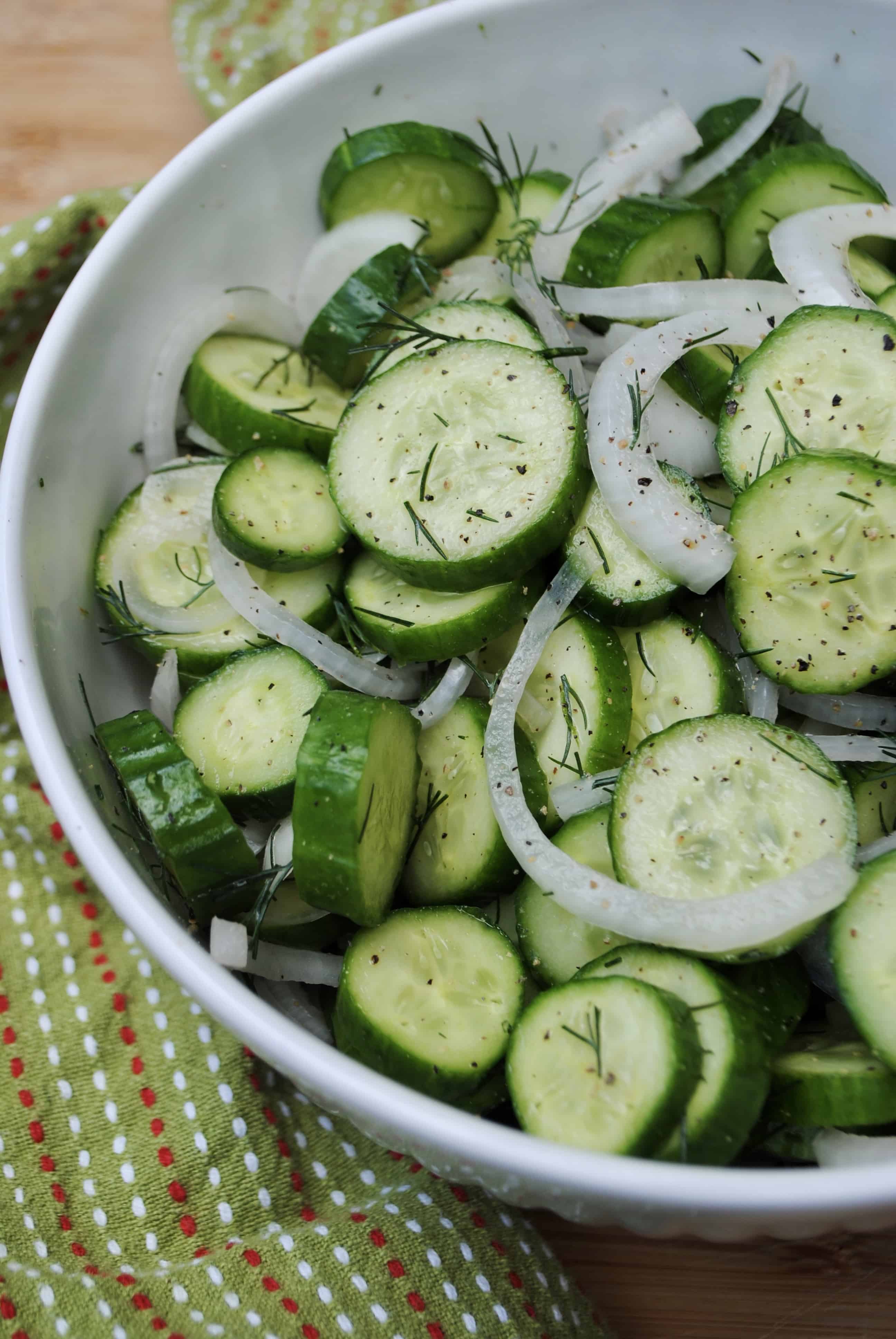 Simple cucumber and dill salad Eat Well Spend Smart