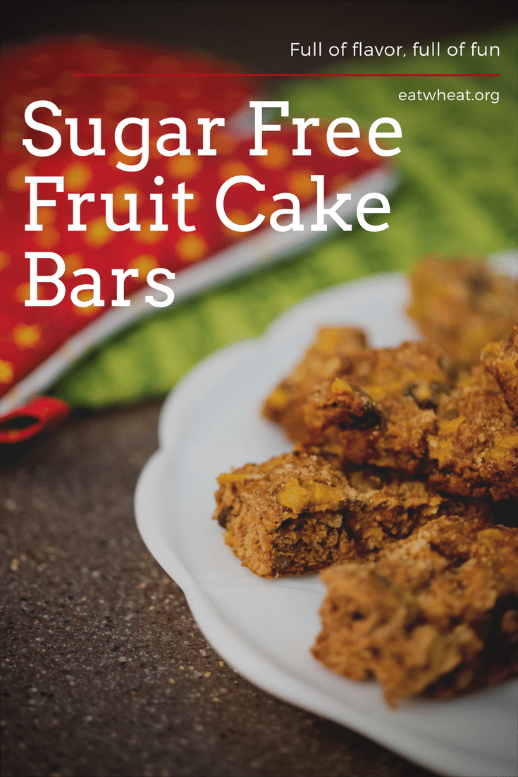SugarFree Fruit Cake Bars Holiday Dessert Eat Wheat