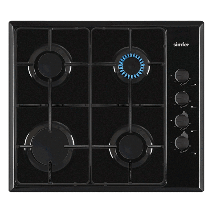 Simfer G60B Black Gas 60cm Hob