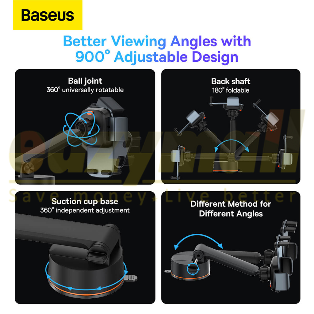 BASEUS EASY CONTROL CLAMP CAR MOUNT HOLDER PRO Eazymall