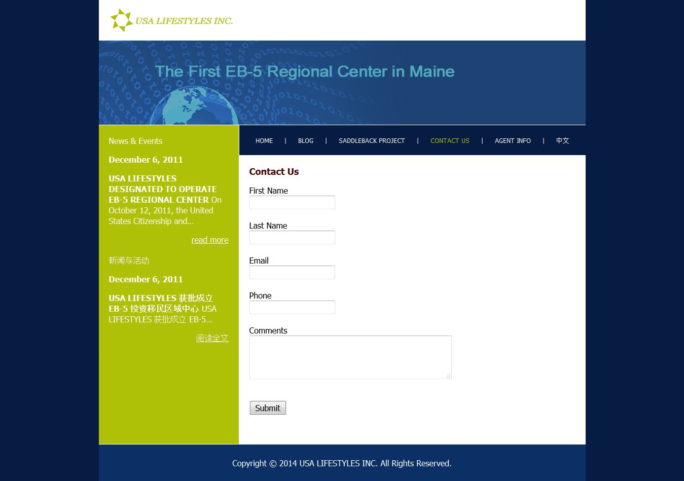 USA LIFESTYLES INC EB5 REGIONAL CENTER Regional Center