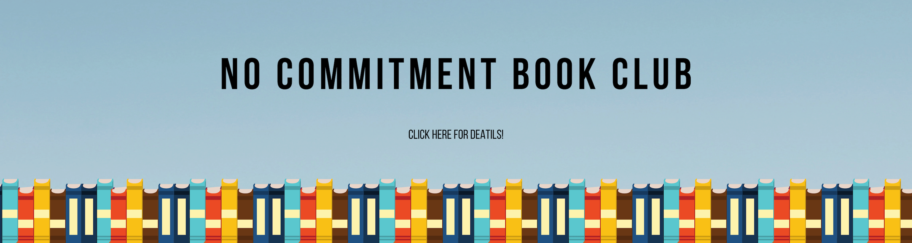 No Commitment Book Club Banner Batesville Memorial Public Library