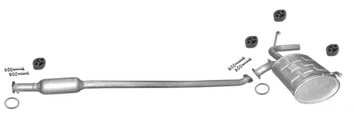 Suzuki Swift 1.3 4WD 68/71 HP 3Doors 19892001 Silencer Exhaust System