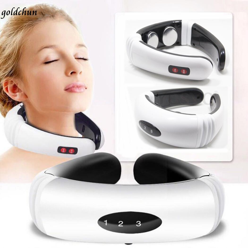 Neck Massager Electric Pulse Therapy Vertebra Treatment Pain