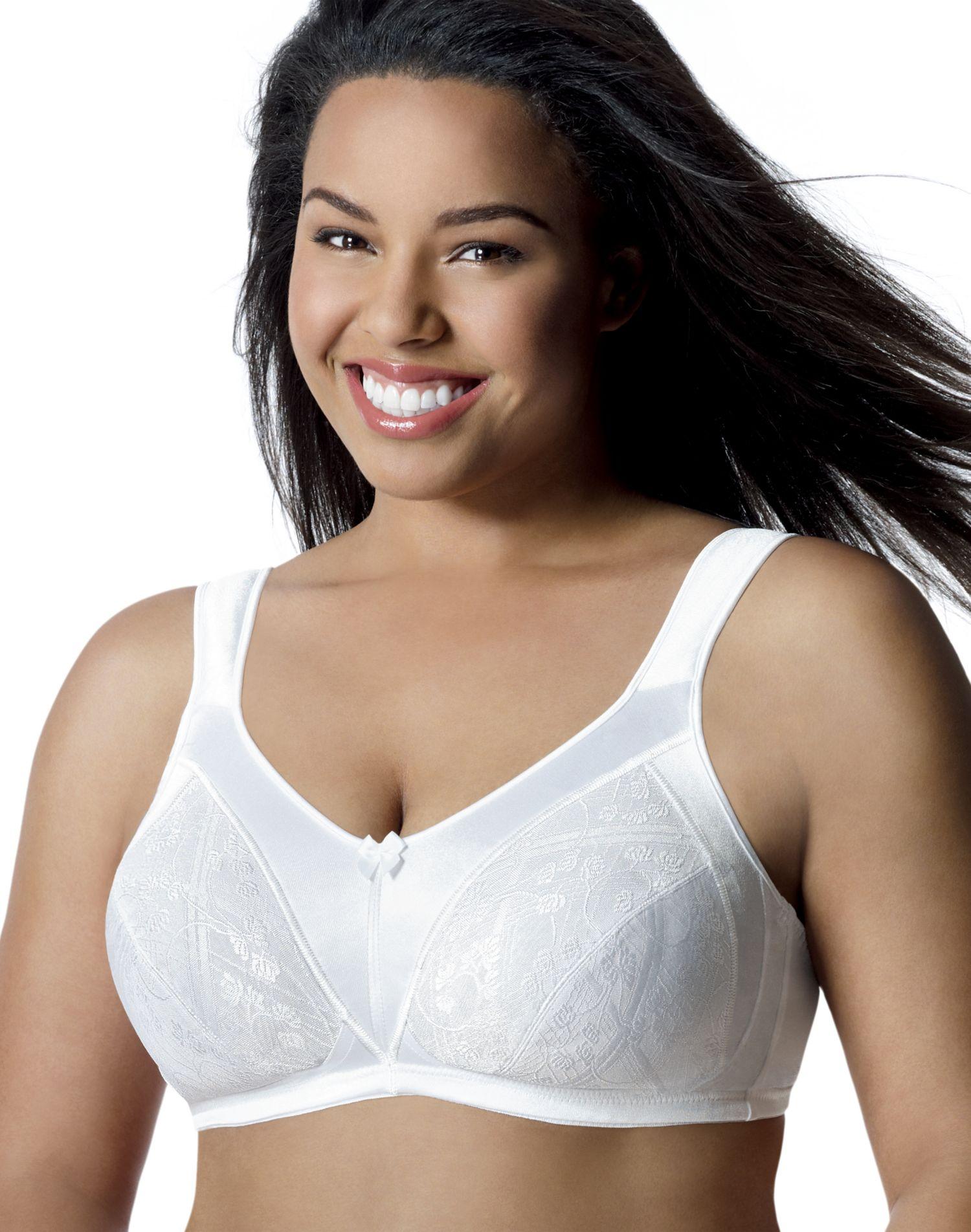 JUST MY SIZE Comfort Strap Satin Wirefree Minimizer Bra 1979 eBay