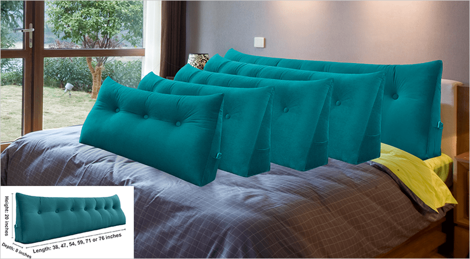 Wedge Bolster Reading Pillow Daybed Sit Up Backrest Support Cushion