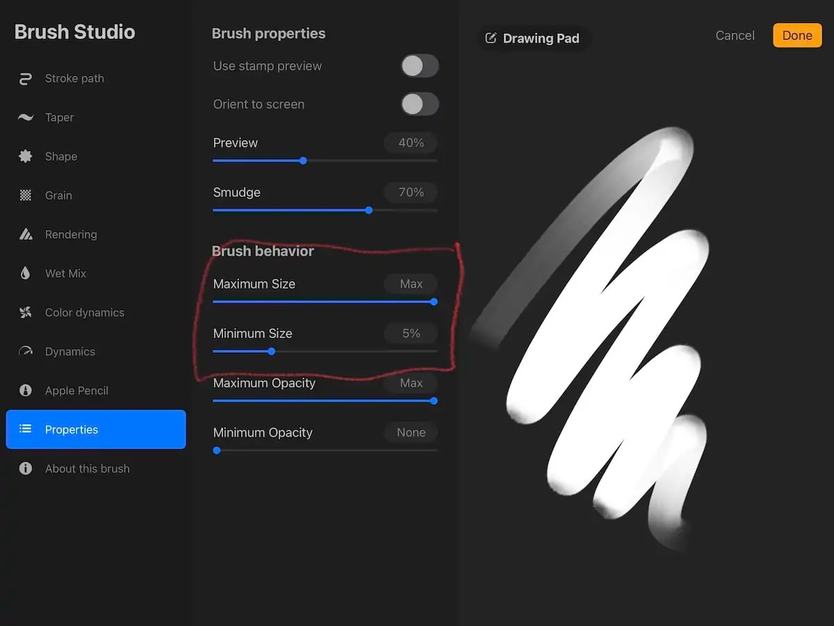 How to Make a Square Monoline Brush for Procreate EbbandFlowCC