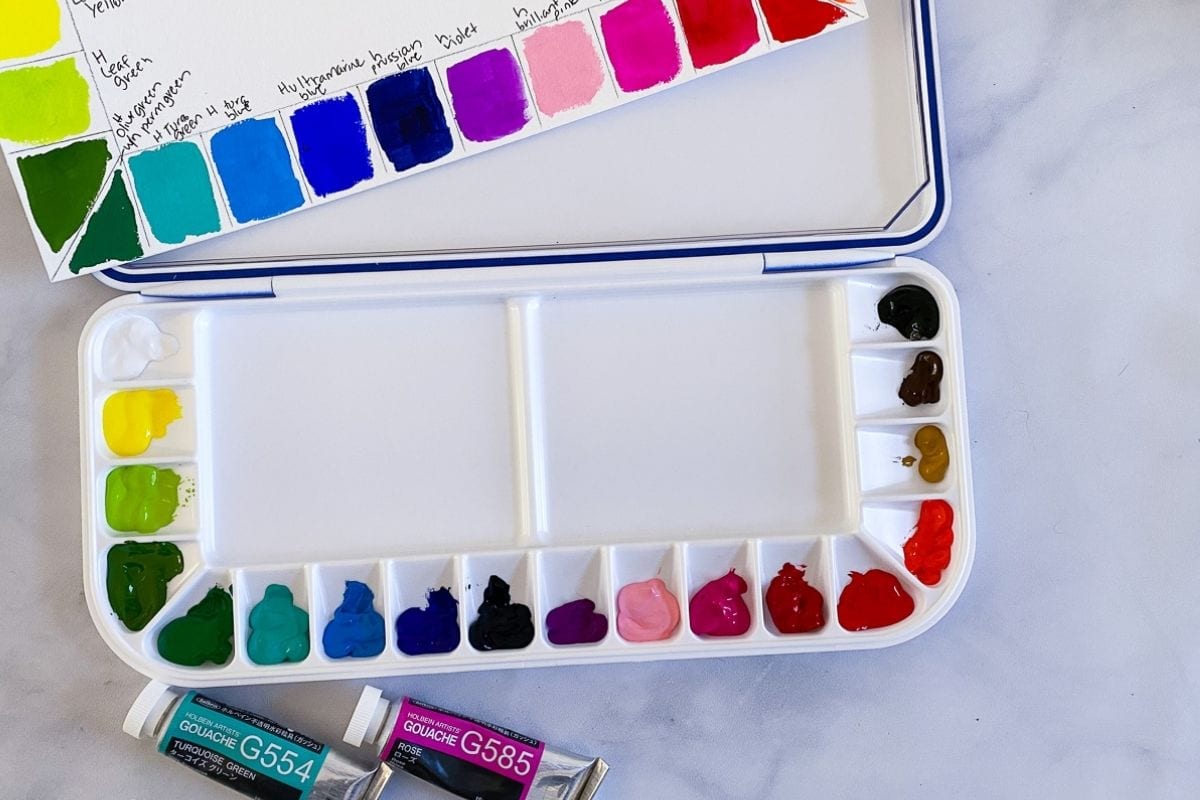 How to Set Up a Gouache Palette Ebb and Flow Creative Co