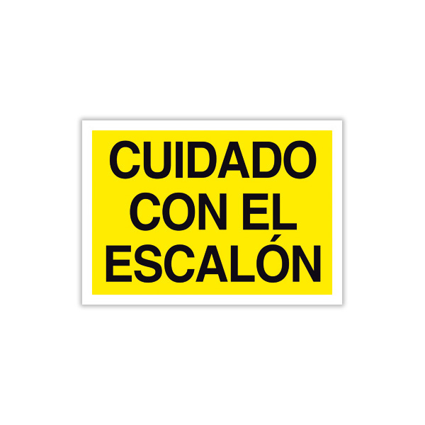 Cuidado con el Escalón (Solo texto) Ebersign