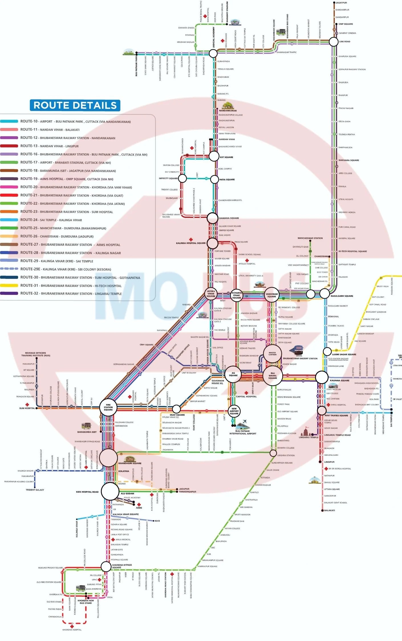 Mo Bus Route Chart