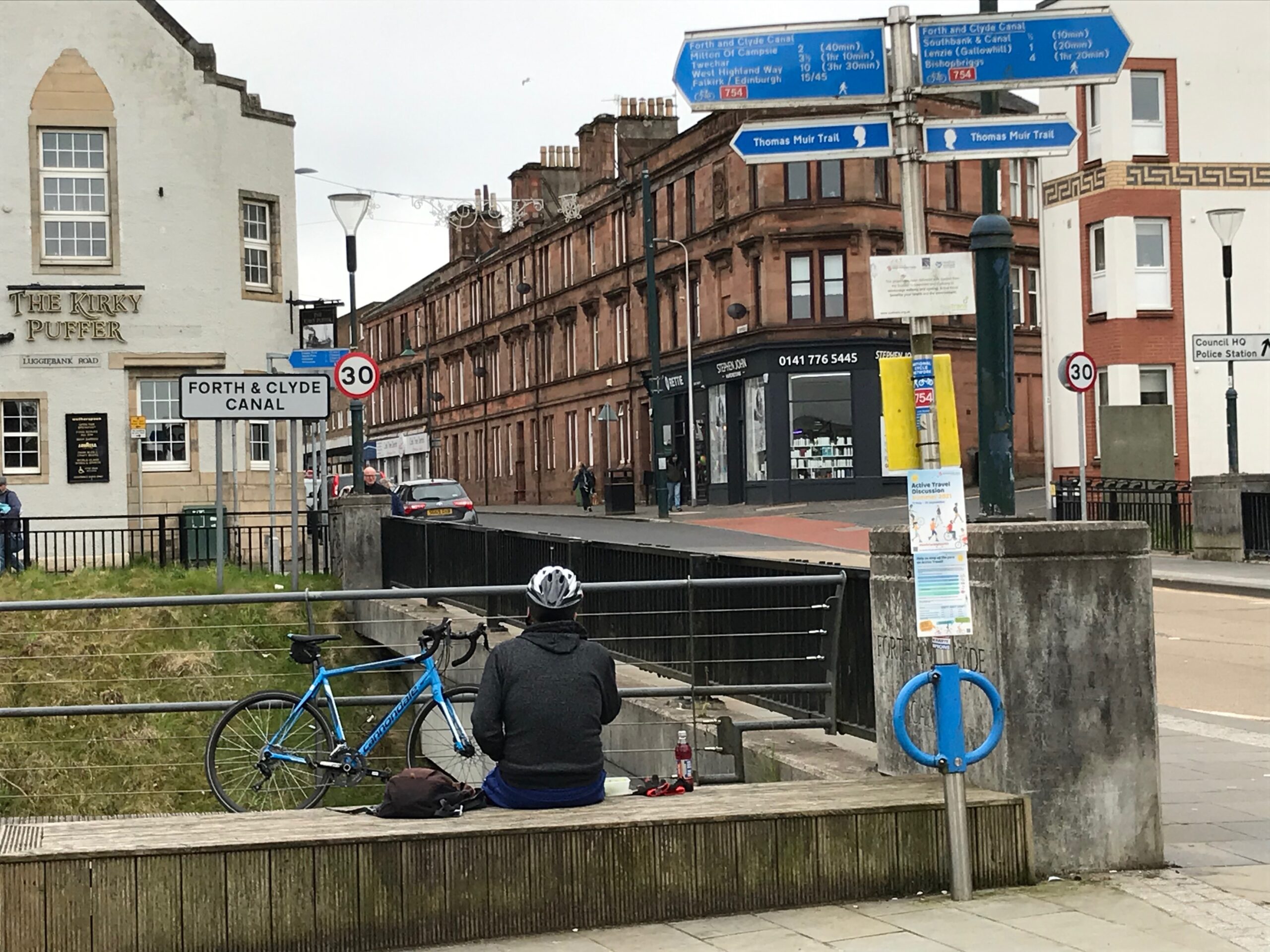 Cycling Kirkintilloch Kilsyth Campsie Hills on 23 Sep 22 LOG EBike Cyclist.scot