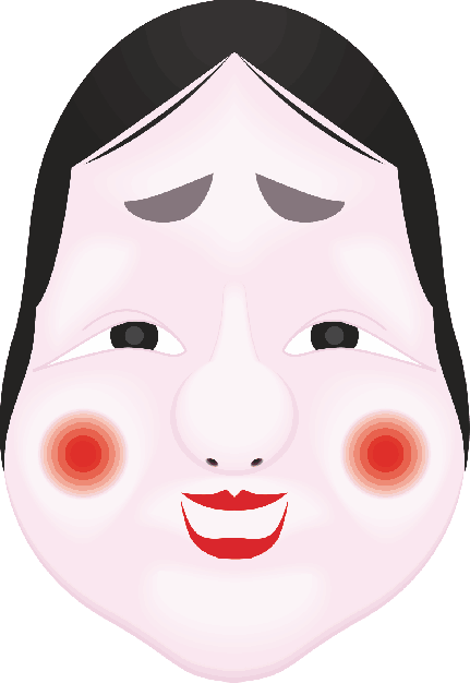 おたふくの顔のイラスト | 高品質の無料イラスト素材集のイラサポフリー おたふくの面のイラスト | コピペできる無料イラスト素材展