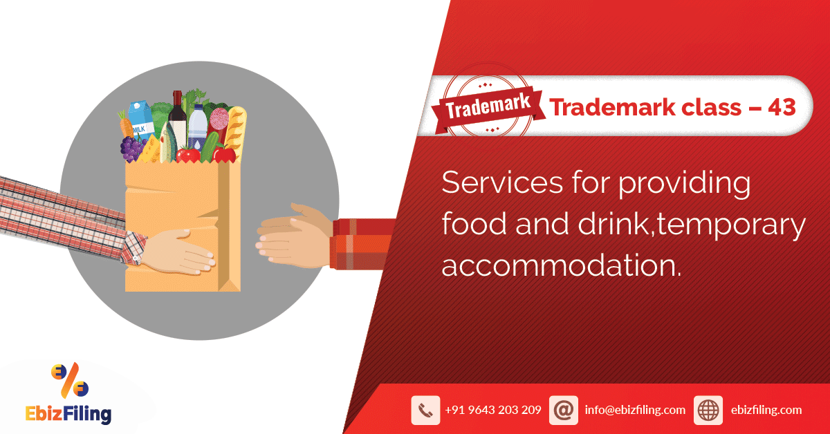 Trademark Class 43 Services for providing food and drink, temporary