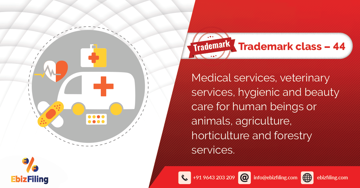 Trademark Class 44 for Trademark Registration