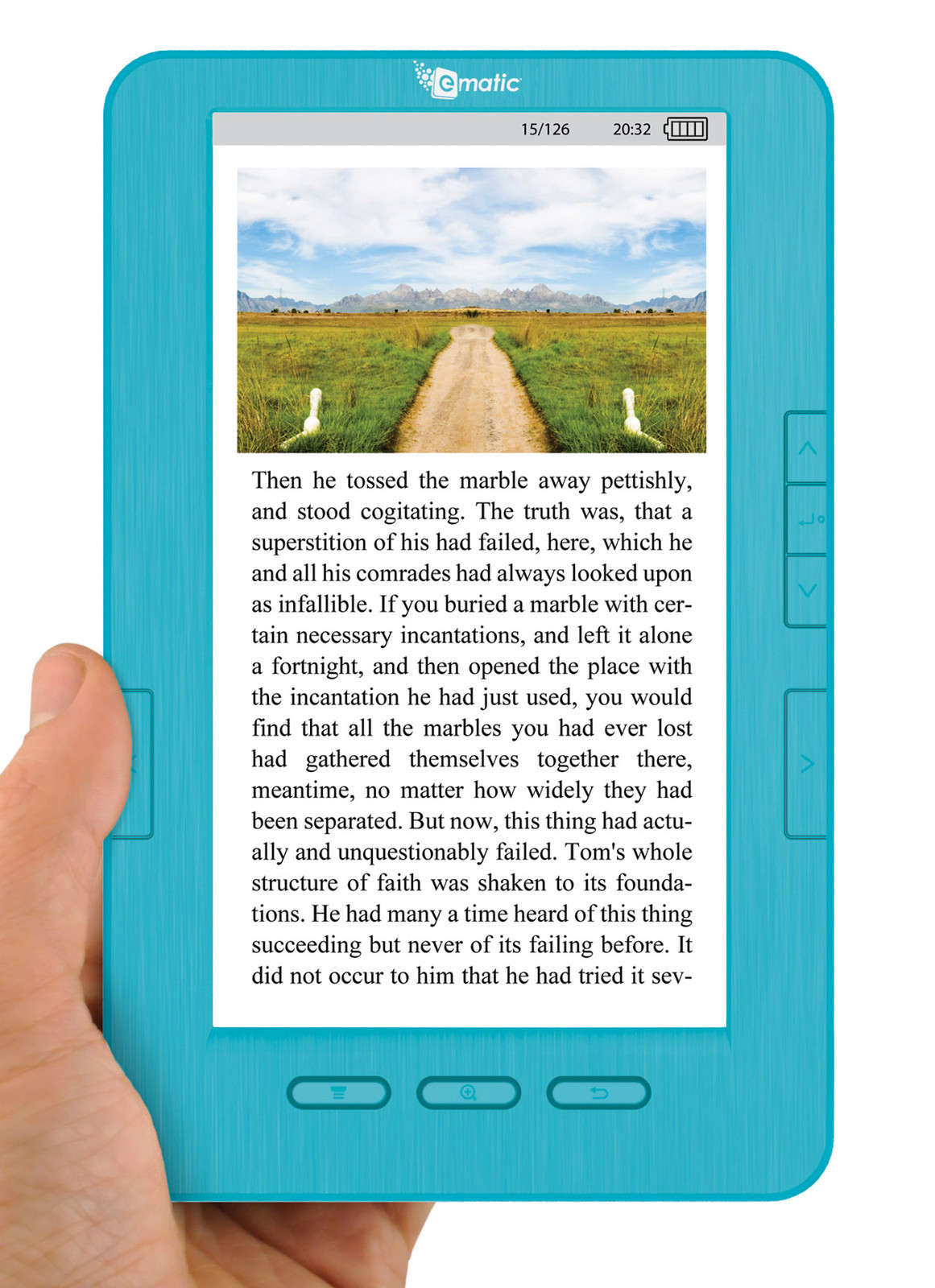 Ematic 7″ TFT LCD Color eBook Reader with Kobo, MP3, & Video Player