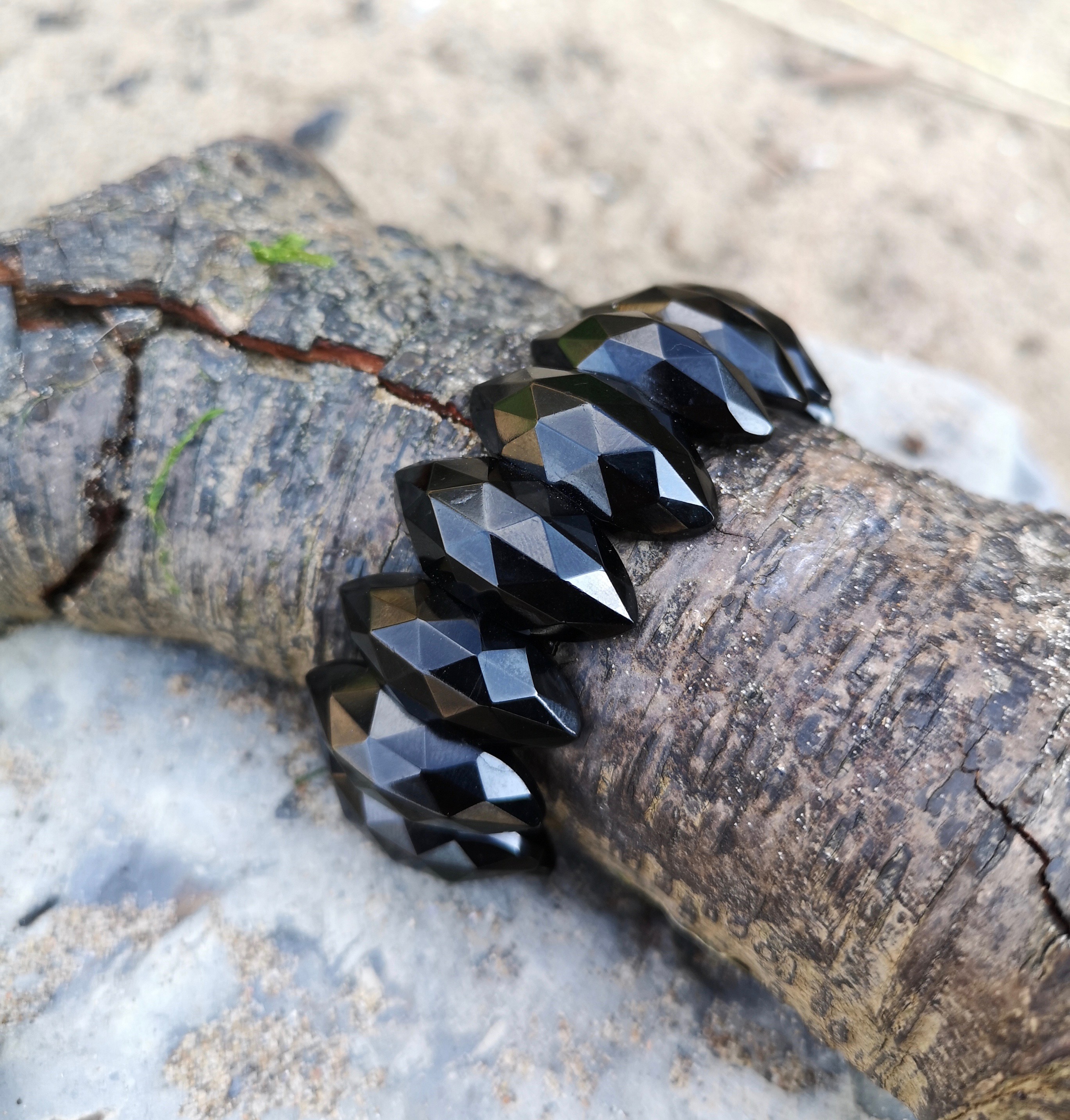 Antique Whitby Jet Facetted Bracelet 'The Violet' The Ebor Jetworks